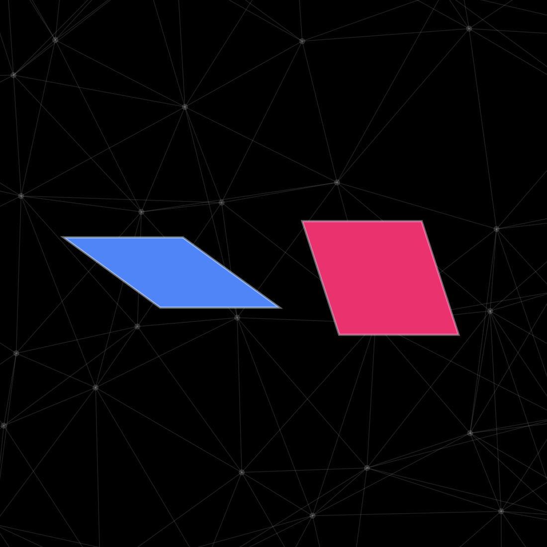 Penrose tile family — thin and thick rhombuses