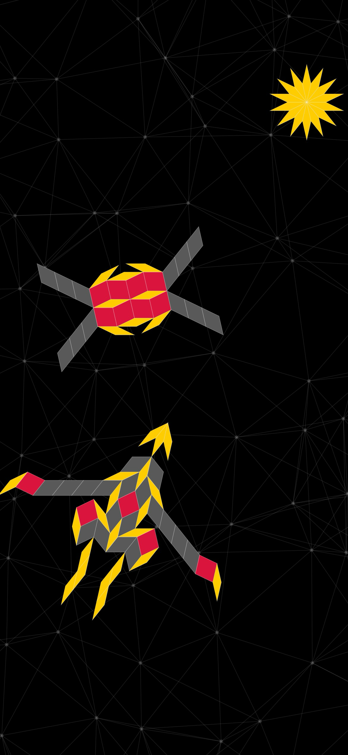 Rhombi Tiles composition detail